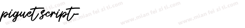 piguet script字体转换